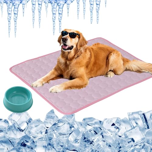 Vgpbphj Kühlmatte Hund Testsieger, HundeküHlmatte SelbstküHlend Aus Eisseide, KüHlmatte Hund Ohne Gel, KüHlendes Hundebett, Waschbar KüHlende Hundedecke, rutschfest Abriebfest (Rosa, XXL-150 * 100cm) Vgpbphj Kühlmatte Hund Testsieger, HundeküHlmatte SelbstküHlend Aus Eisseide, KüHlmatte Hund Ohne Gel, KüHlendes Hundebett, Waschbar KüHlende Hundedecke, rutschfest Abriebfest (Rosa, XXL-150 * 100cm) von Vgpbphj
