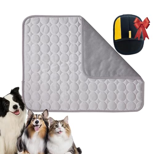 Vgpbphj Nordseepfote Kühlmatte Hund, Selbstkühlende Hundematte, Pelzbarn Kühlmatte für Den Sommer, Kühldecke Cooling Mat for Small, Large Dogs, Waterproof, Non-Slip (Grey, XXL-150 * 100cm) von Vgpbphj