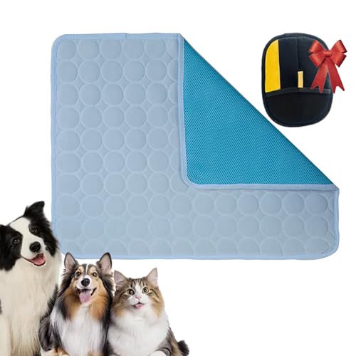 Vgpbphj Nordseepfote Kühlmatte Hund, Selbstkühlende Hundematte, Pelzbarn Kühlmatte für Den Sommer, Kühldecke Cooling Mat for Small, Large Dogs, Waterproof, Non-Slip (Light Blue, XXL-150 * 100cm) von Vgpbphj