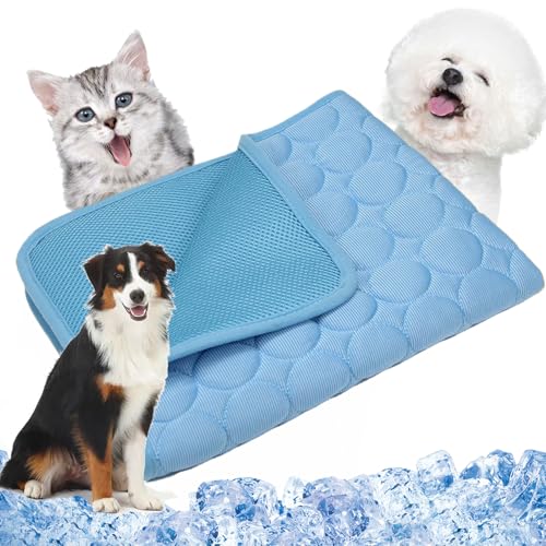 Vgpbphj Nordseepfote Kühlmatte für den Sommer, Paw Frost Mat for Cats and Dogs, Pfotenfrost Mat, Washable & Foldable Cooling Blanket, Breathable Self-Cooling Blanket, Dog Cushion (Blue, XXL) von Vgpbphj