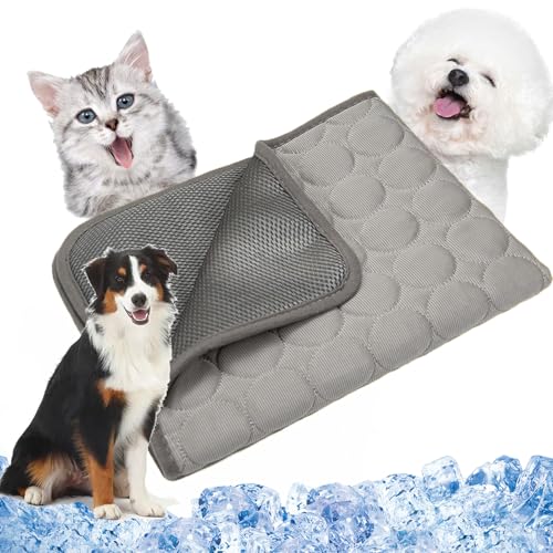 Vgpbphj Nordseepfote Kühlmatte für den Sommer, Paw Frost Mat for Cats and Dogs, Pfotenfrost Mat, Washable & Foldable Cooling Blanket, Breathable Self-Cooling Blanket, Dog Cushion (Grey, XXL) von Vgpbphj