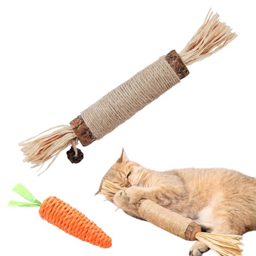 Vgpbphj Nylatails Silvervine Dental Stick, Natürliche Silvervine Sticks für Katzen, Katzenkaustab, Katzenminze-Kauspielzeug für Kätzchen, Zahnreinigung, Appetit, Beruhigung von Angst und Stress Vgpbphj Nylatails Silvervine Dental Stick, Natürliche Silvervine Sticks für Katzen, Katzenkaustab, Katzenminze-Kauspielzeug für Kätzchen, Zahnreinigung, Appetit, Beruhigung von Angst und Stress von Vgpbphj