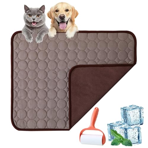 Vgpbphj Pelsbarn Cooling Sofa Bed, Cooling Bed for Dogs, Fur Bar Cooling Mat, Give Your Dog Cooling Support and Comfort, Reduce Stress Due to High Temperatures (Brown, XXL-150 * 100cm) von Vgpbphj