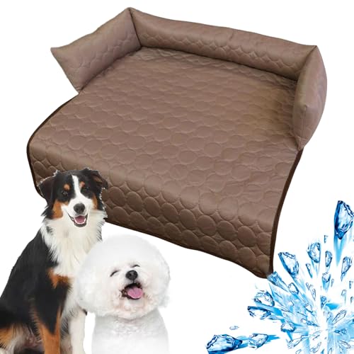 Vgpbphj Pelzbarn KüHlendes Sofabett, Pelzbarn Cooling Sofa Bed, Heatrelief Cooling Dog Bed, Fur Barn Cool Dog Blanket, Waterproof Couch Cover, Machine Washable (Brown, M: 70 * 70CM) von Vgpbphj