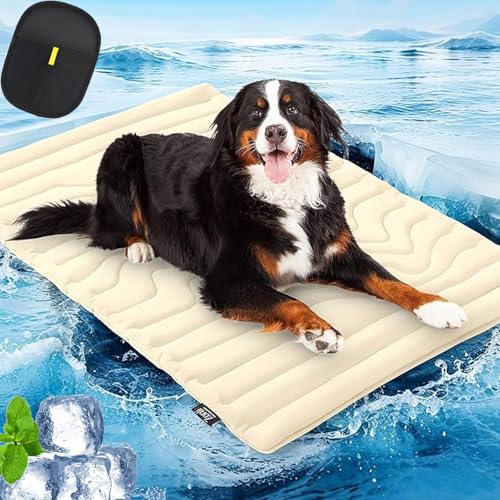 Vgpbphj Pfoten Chill Kühlmatte, Pfotenchill Kühlmatte Hund selbstkühlend ohne Gel, Die Innovative Kühlmatte für Hunde, Wendbar, Aus Kühlgewebe, Ideal für Zuhause, Reisen (BEIGE,XL: 150 * 101cm) Vgpbphj Pfoten Chill Kühlmatte, Pfotenchill Kühlmatte Hund selbstkühlend ohne Gel, Die Innovative Kühlmatte für Hunde, Wendbar, Aus Kühlgewebe, Ideal für Zuhause, Reisen (BEIGE,XL: 150 * 101cm) von Vgpbphj