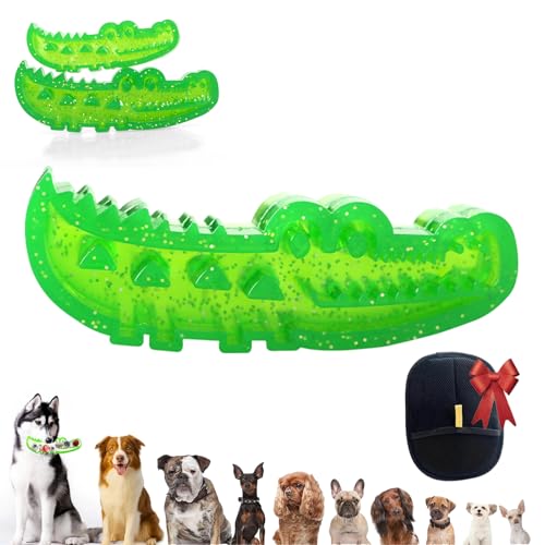 Vgpbphj Slow-feed Chew & Fetch Krokodil Hundespielzeug, Hund Slow Feeder Interaktives Puzzle-Spielzeug, niedliches Kauspielzeug, Alligator-Leckerli-Spender für kleine, mittelgroße und große Hunde (L) von Vgpbphj