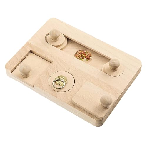 Futtersachen, kleine Tiere Anreicherung Futtersuche Spielzeug - Holzanreicherung Interaktives Snuffle Logic Game,Feeder Training Puzzle Erziehung Mentaler Stimulation Behandlungsspender für Rennmäuse, von Vgvgaj