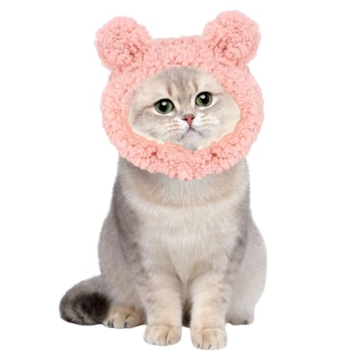 Niedliche Haustiermütze,Warme Bärenmütze für Hunde - Atmungsaktive braune Haustiermütze, Kopfbedeckung, warme Wintermütze für Katzen, kleine mittelgroße Welpen, Haustiere von Vgvgaj