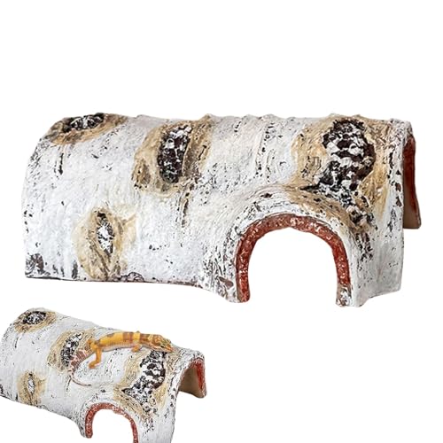 Reptilien-Kletterspielzeug, Reptilienhaus Höhle | Simulationsbaumhaus aus Harz mit Bart-Drache | Reptilien-Lebensraum-Dekoration für Spinnen, Frösche, von Vgvgaj