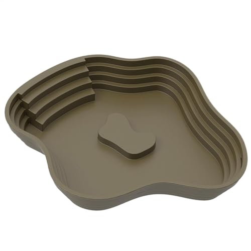Reptilienwasserschale, Reptilienwasserschale | Turtle Feeding Plate - Multifunktionaler Aquariumschmuckfuttermittel mit Leiter für Gecko, Schlange, Schildkröte, bärtiger Drache, Echsenbad von Vgvgaj