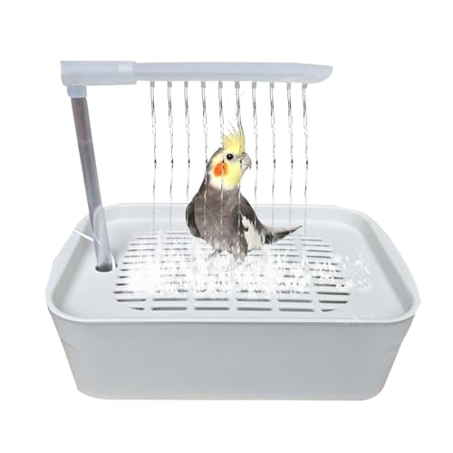 Vgvgaj Vogel Badehaus Badewanne Vogeldusche Elektrisch Wellensittich Badewanne Vogeldusche Wellensittich Papageienbad USB Angetriebene Haustierkäfigzubehör von Vgvgaj