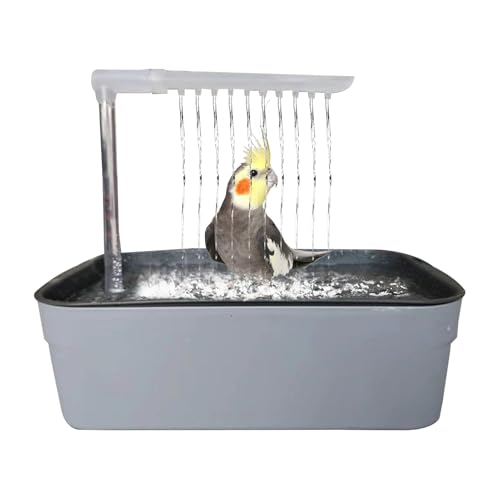 Vgvgaj Vogel Badehaus Badewanne Vogeldusche Elektrisch Wellensittich Badewanne Vogeldusche Wellensittich Papageienbad USB Angetriebene Haustierkäfigzubehör von Vgvgaj