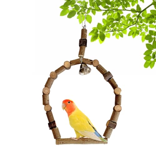 Vogel-Stehspielzeug, Vogelschaukelspielzeug aus - Stockbarschständer zum Kauen - Zähneknirschendes Spielzeug, Käfigdekoration für Wellensittiche, Turteltauben, mittelgroße Papageien, Sittiche, Ny Vogel-Stehspielzeug, Vogelschaukelspielzeug aus - Stockbarschständer zum Kauen - Zähneknirschendes Spielzeug, Käfigdekoration für Wellensittiche, Turteltauben, mittelgroße Papageien, Sittiche, Ny von Vgvgaj
