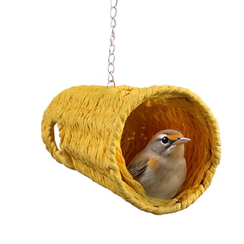 Vogelhaus - Natürliches Hängbares Schwingnest Mit Hängematten-Design,Geflochtenes Hängbares Spielzeug Für Vogelkäfige, Hamster, Nymphensittiche, Sittiche, Finken Und Conures von Vgvgaj