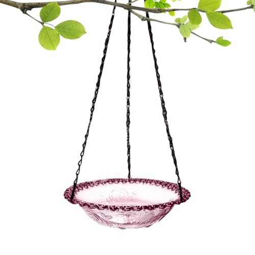 Vogeltränke – Wasserwanne für Vögel, dekoratives Vogelhaus, hängend mit Metallständer, für Garten, Terrasse, Balkon, Brücke von Vgvgaj