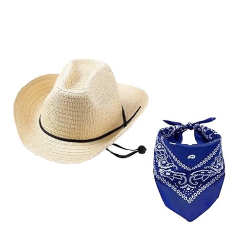 Vhersily Cowboyhut und Bandana für Haustiere, Kostüm für kleine Hunde, Katzen, Party-Dekoration von Vhersily