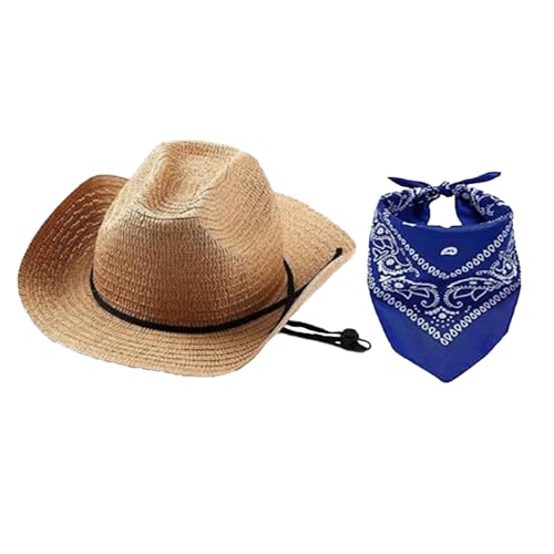 Vhersily Cowboyhut und Bandana für Haustiere, Kostüm für kleine Hunde, Katzen, Party-Dekoration von Vhersily