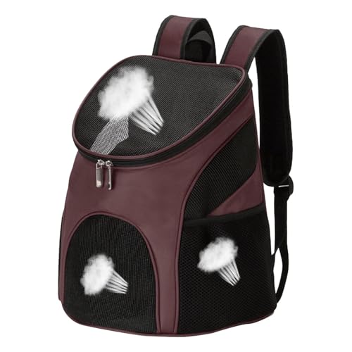 Vhjlfig Atmungsaktiver Katzenrucksack 33x30x24cm Hundereiserucksack Nylon Atmungsaktiver Welpenrucksack Faltbarer Haustierrucksack Tragbar, Stoßfest, Breiter Schultergurt Für Reisen von Vhjlfig