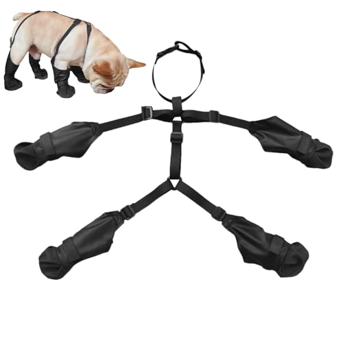 Vhjlfig Hosenträgerstiefel für Hunde, verstellbare Hundestiefel, Haustierschuhe, schmutzabweisend, wasserdicht, Pfotenschutz für Winter, Schnee, Regen, Wandern, Outdoor, Spazierengehen, Training Vhjlfig Hosenträgerstiefel für Hunde, verstellbare Hundestiefel, Haustierschuhe, schmutzabweisend, wasserdicht, Pfotenschutz für Winter, Schnee, Regen, Wandern, Outdoor, Spazierengehen, Training von Vhjlfig