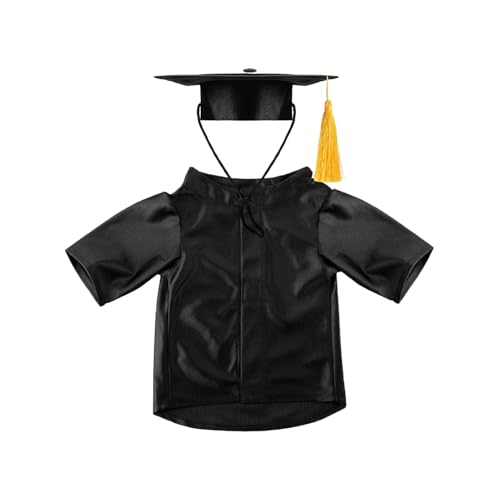 Vhjlfig Hundekostüm-Set, Abschlusskleid, Haustierkleidung mit Quaste, für Bachelor-Abschluss, Uniform, Tierabschluss, Hut für kleine Rassen, Urlaub und Party Vhjlfig Hundekostüm-Set, Abschlusskleid, Haustierkleidung mit Quaste, für Bachelor-Abschluss, Uniform, Tierabschluss, Hut für kleine Rassen, Urlaub und Party von Vhjlfig