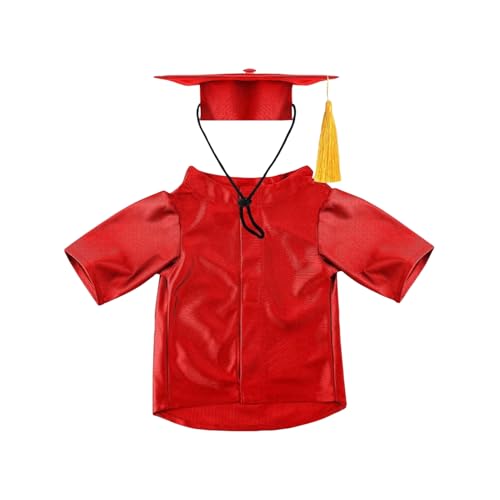 Vhjlfig Hundekostüm-Set, Abschlusskleid, Haustierkleidung mit Quaste, für Bachelor-Abschluss, Uniform, Tierabschluss, Hut für kleine Rassen, Urlaub und Party Vhjlfig Hundekostüm-Set, Abschlusskleid, Haustierkleidung mit Quaste, für Bachelor-Abschluss, Uniform, Tierabschluss, Hut für kleine Rassen, Urlaub und Party von Vhjlfig