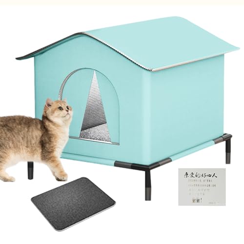 Vhjlfig Katzenhaus | Wetterfestes Außenhaus Für Katzen Mit Matte Und Türen,Wärmeisolation Haustier-Katzenhöhle Für Garten Terrasse Rasenfläche Oder Überdachter Außenbereich Vhjlfig Katzenhaus | Wetterfestes Außenhaus Für Katzen Mit Matte Und Türen,Wärmeisolation Haustier-Katzenhöhle Für Garten Terrasse Rasenfläche Oder Überdachter Außenbereich von Vhjlfig