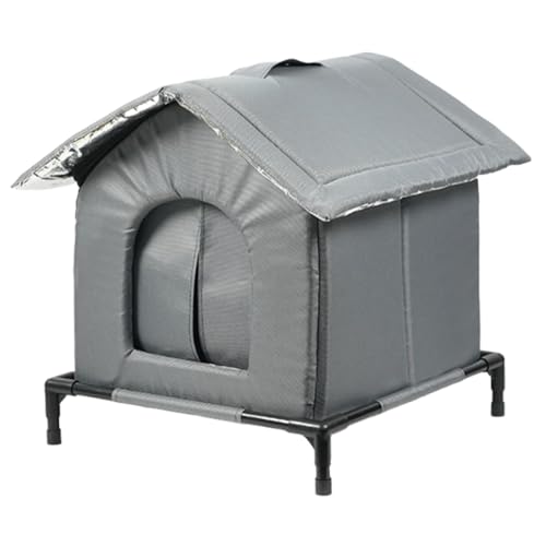 Vhjlfig Katzenhaus für den Außenbereich, überirdischer Haustier-Katzenunterstand, Tierhöhle mit faltbarem Rahmen für Garage, Garten, Park, Wohnbereich, Hinterhof von Vhjlfig