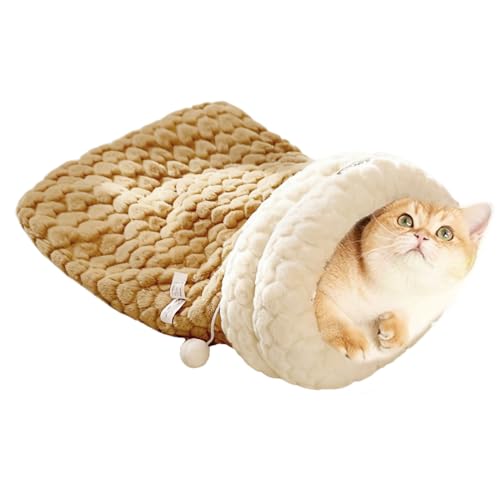 Vhjlfig Katzenschlafsack | Plüschiges Und Warmes Bett Für Den Innenbereich - Umrandeter Schlafplatz Für Katze Kleintiere Welpe Hase Kätzchen,Katzen Und Kätzchen Vhjlfig Katzenschlafsack | Plüschiges Und Warmes Bett Für Den Innenbereich - Umrandeter Schlafplatz Für Katze Kleintiere Welpe Hase Kätzchen,Katzen Und Kätzchen von Vhjlfig
