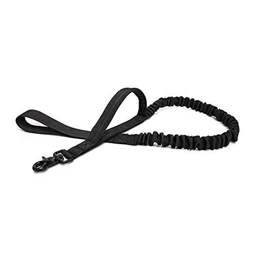 Haustier-Rutschseil, Hundeleine, Outdoor-Geschirr, Hundeseil, Haustier-Traktion, Tarnung, elastische Pufferkette, Halsband, Training, mittelgroße und große Leinen (Farbe: Schwarz) (Color : Black, SI von VhoMes