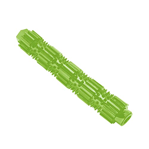 ViaGasaFamido Hunde-Gummiknochenspielzeug, hochwertiges Hundezahn-Reinigungsspielzeug zum Reinigen der Zähne[L, Grün] Quietschspielzeug von ViaGasaFamido