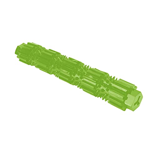 ViaGasaFamido Hunde-Gummiknochenspielzeug, hochwertiges Hundezahn-Reinigungsspielzeug zum Reinigen der Zähne[S, Grün] Quietschspielzeug von ViaGasaFamido