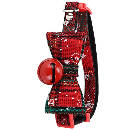 Hundehalsbänder, verstellbares Halsband, verstellbare Hundehalsbänder mit Fliege für Urlaub und Weihnachten[Katzenhalsband: Schneegrün, m] Halsbänder von ViaGasaFamido