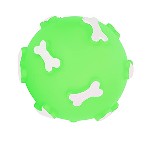 ViaGasaFamido Hund kaut Spielzeug, Nicht Giftig Outdoor-Hund Quietschender Vokalball Interaktives Backenzahnspielzeug Dog Clean Teething Chew Training Toys(Grün) von ViaGasaFamido