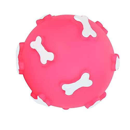 ViaGasaFamido Hund kaut Spielzeug, Nicht Giftig Outdoor-Hund Quietschender Vokalball Interaktives Backenzahnspielzeug Dog Clean Teething Chew Training Toys(Rosa) von ViaGasaFamido