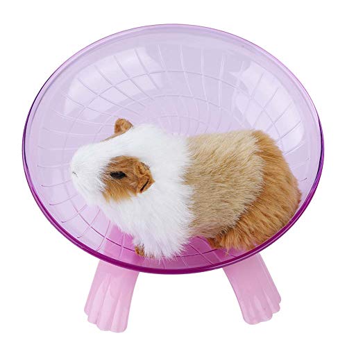 ViaGasaFamido Kunststoff Silent Translucent Hamster Übungsrad Chinchillas Running Roller Flying Saucer für Hamster Rennmäuse Meerschweinchen Tiere(pink) von ViaGasaFamido
