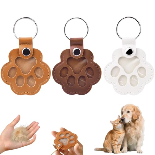 Vibbang Tierhaar Erinnerung Schlüsselanhänger, Hundehaar-Sammler, Schlüsselanhänger, Erinnerungsbox, Haustier-Memory-Sammler, zum Sammeln von Haaren mit Druckknopf Pet Vibbang Tierhaar Erinnerung Schlüsselanhänger, Hundehaar-Sammler, Schlüsselanhänger, Erinnerungsbox, Haustier-Memory-Sammler, zum Sammeln von Haaren mit Druckknopf Pet von Vibbang