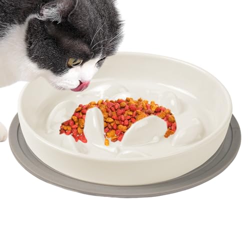 Für Katzen mit langsamer Fütterung – Futternäpfe für Katzen mit langsamer Fütterung | Interaktive Schüssel für Katzenpuzzle, für Katzen und kleine Hunde Für Katzen mit langsamer Fütterung – Futternäpfe für Katzen mit langsamer Fütterung | Interaktive Schüssel für Katzenpuzzle, für Katzen und kleine Hunde von Vibhgtf