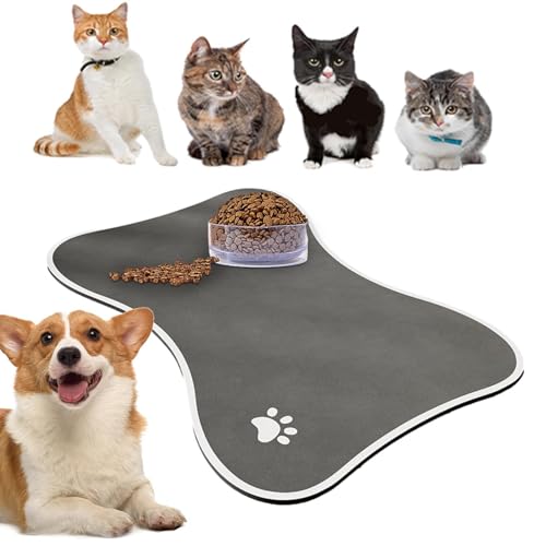 Futtermatte für Haustiere, wasserdichte Matte für Hundefutter, Katzen-Wassernapf, Matte für Haustiere mit rutschfester Oberfläche, von Vibhgtf