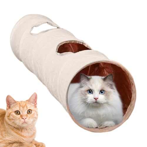 Gerader Schlauch für Katzen, Tunnelspielzeug für Katzen, Tunnel für Katzen im Innenbereich - Tunnel für Katzen, gerade verbindbar mit Guckloch und Spielball für Kätzchen, Katzen und Kaninchen Gerader Schlauch für Katzen, Tunnelspielzeug für Katzen, Tunnel für Katzen im Innenbereich - Tunnel für Katzen, gerade verbindbar mit Guckloch und Spielball für Kätzchen, Katzen und Kaninchen von Vibhgtf