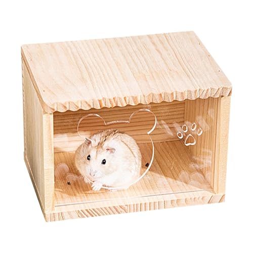 Hamsterverstecke, Syrische Hamsterverstecke,Rennmaus-Verstecke mit durchsichtigen Türen - Hamsterhäuser und -verstecke, Verstecke für Kleintiere, kreatives Käfigzubehör für alle Jahreszeiten von Vibhgtf