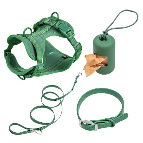 Hundegeschirr-Set: Hundegeschirr, das nicht zieht, multifunktionales Leinenset für mittelgroße Hunde, verstellbares Halsband für Hunde, einfach jeden Tag, modisch Hundegeschirr-Set: Hundegeschirr, das nicht zieht, multifunktionales Leinenset für mittelgroße Hunde, verstellbares Halsband für Hunde, einfach jeden Tag, modisch von Vibhgtf