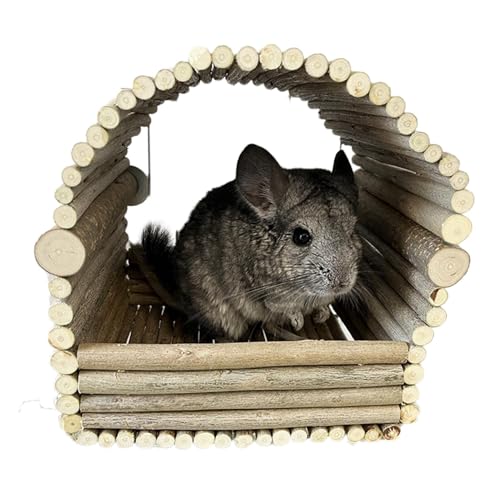 Kaninchenhaus aus Holz - Ruhehaus und Spiele für Tiere, abnehmbares Versteck für Kaninchen im Zahnenstadium, für Kaninchen, Chinchillas, Hamster und Meerschweinchen im Innenbereich, Hütte PA von Vibhgtf