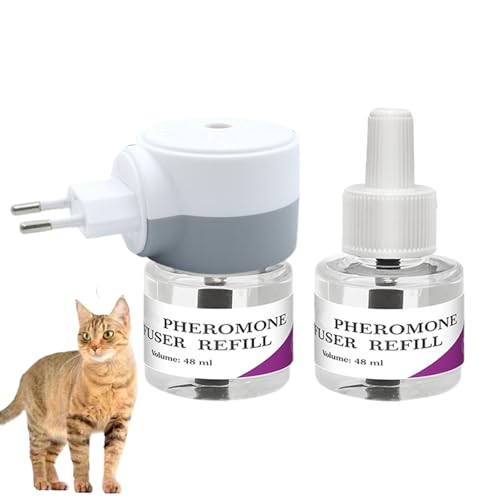 Katzen-Diffusor – Steckgerät für Katzen | Stressabbau, friedlicher Schlaf, Anti-Angst, Komfort für Zuhause, Reisen, Indoor-Katzen, Kätzchen Katzen-Diffusor – Steckgerät für Katzen | Stressabbau, friedlicher Schlaf, Anti-Angst, Komfort für Zuhause, Reisen, Indoor-Katzen, Kätzchen von Vibhgtf