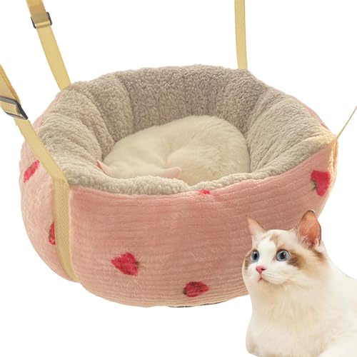 Katzenhängematte für Käfig, Kätzchenhängematte - Flauschige, warme, weiche Haustierkäfig-Hängematte,Mit verstellbaren Trägern und Haken. Warmes, flauschiges, rutschfestes Plüschbett für Katzen, Kaninc Katzenhängematte für Käfig, Kätzchenhängematte - Flauschige, warme, weiche Haustierkäfig-Hängematte,Mit verstellbaren Trägern und Haken. Warmes, flauschiges, rutschfestes Plüschbett für Katzen, Kaninc von Vibhgtf