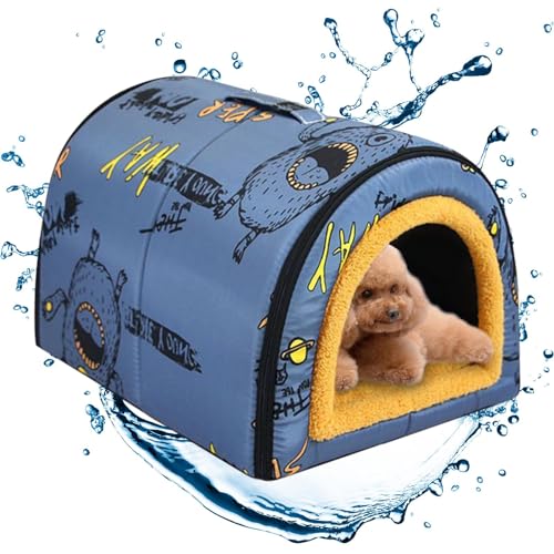 Katzenhaus – gemütliches Hundehaus – wasserdichtes Haustierhöhlenbett, Schlafnest, Haustiernest für draußen, Welpenhaus für Katzen und Hunde im Innen- und Außenbereich Katzenhaus – gemütliches Hundehaus – wasserdichtes Haustierhöhlenbett, Schlafnest, Haustiernest für draußen, Welpenhaus für Katzen und Hunde im Innen- und Außenbereich von Vibhgtf