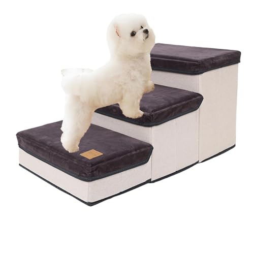 Klappbare Hundetreppe: 3-stufige Klapptreppe für kleine und mittelgroße Hunde und Haustiere | Aufbewahrungsleiter für Haustiere für Sofas und Hochbetten, trägt bis zu 200 kg Klappbare Hundetreppe: 3-stufige Klapptreppe für kleine und mittelgroße Hunde und Haustiere | Aufbewahrungsleiter für Haustiere für Sofas und Hochbetten, trägt bis zu 200 kg von Vibhgtf