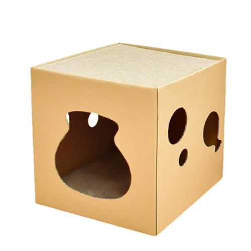 Kratzbaum für Katzen im Innenbereich, Katzenhäuser mit Kratzkissen, Wellenkratzbox für Katzen, Kratzspielzeug, Box, Kratzbett, Versteck für Haustiere für Katzen D Kratzbaum für Katzen im Innenbereich, Katzenhäuser mit Kratzkissen, Wellenkratzbox für Katzen, Kratzspielzeug, Box, Kratzbett, Versteck für Haustiere für Katzen D von Vibhgtf