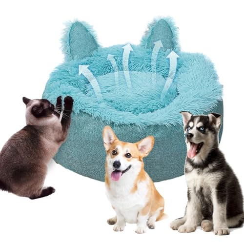 Luxuriöses Katzenbett – Katzenschlafbett – Katzenschlafbett, Katzenohr-Katzennestbett – Katzenohr-Katzenpflegebett. Flauschiges Katzenkäfigkissen, abnehmbares Katzennestbett mit rutschfester Unterseit Luxuriöses Katzenbett – Katzenschlafbett – Katzenschlafbett, Katzenohr-Katzennestbett – Katzenohr-Katzenpflegebett. Flauschiges Katzenkäfigkissen, abnehmbares Katzennestbett mit rutschfester Unterseit von Vibhgtf