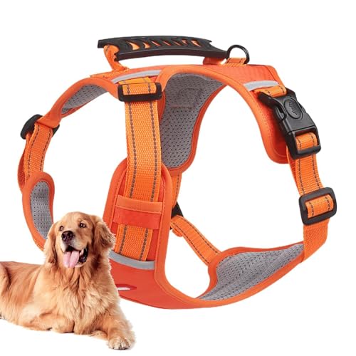 Reflektierendes Hundegeschirr, verstellbare Schnalle, atmungsaktiv, Brustgurt – reflektierende Westengeschirr mit Griff, Haustier-Brust- und Rückenleine für Outdoor-Reisen Reflektierendes Hundegeschirr, verstellbare Schnalle, atmungsaktiv, Brustgurt – reflektierende Westengeschirr mit Griff, Haustier-Brust- und Rückenleine für Outdoor-Reisen von Vibhgtf