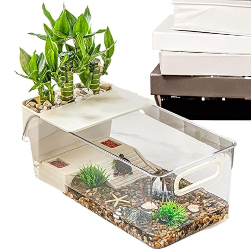 Schildkröten Terrarium – Transparentes Gehege mit Sonnenplattform für Echsen, Geckos, Krabben, Amphibien, Fische und Kleine Tiere | Klarer Aquarium Stil Lebensraum für Reptilien, Flusskrebse, Mini Hau Schildkröten Terrarium – Transparentes Gehege mit Sonnenplattform für Echsen, Geckos, Krabben, Amphibien, Fische und Kleine Tiere | Klarer Aquarium Stil Lebensraum für Reptilien, Flusskrebse, Mini Hau von Vibhgtf